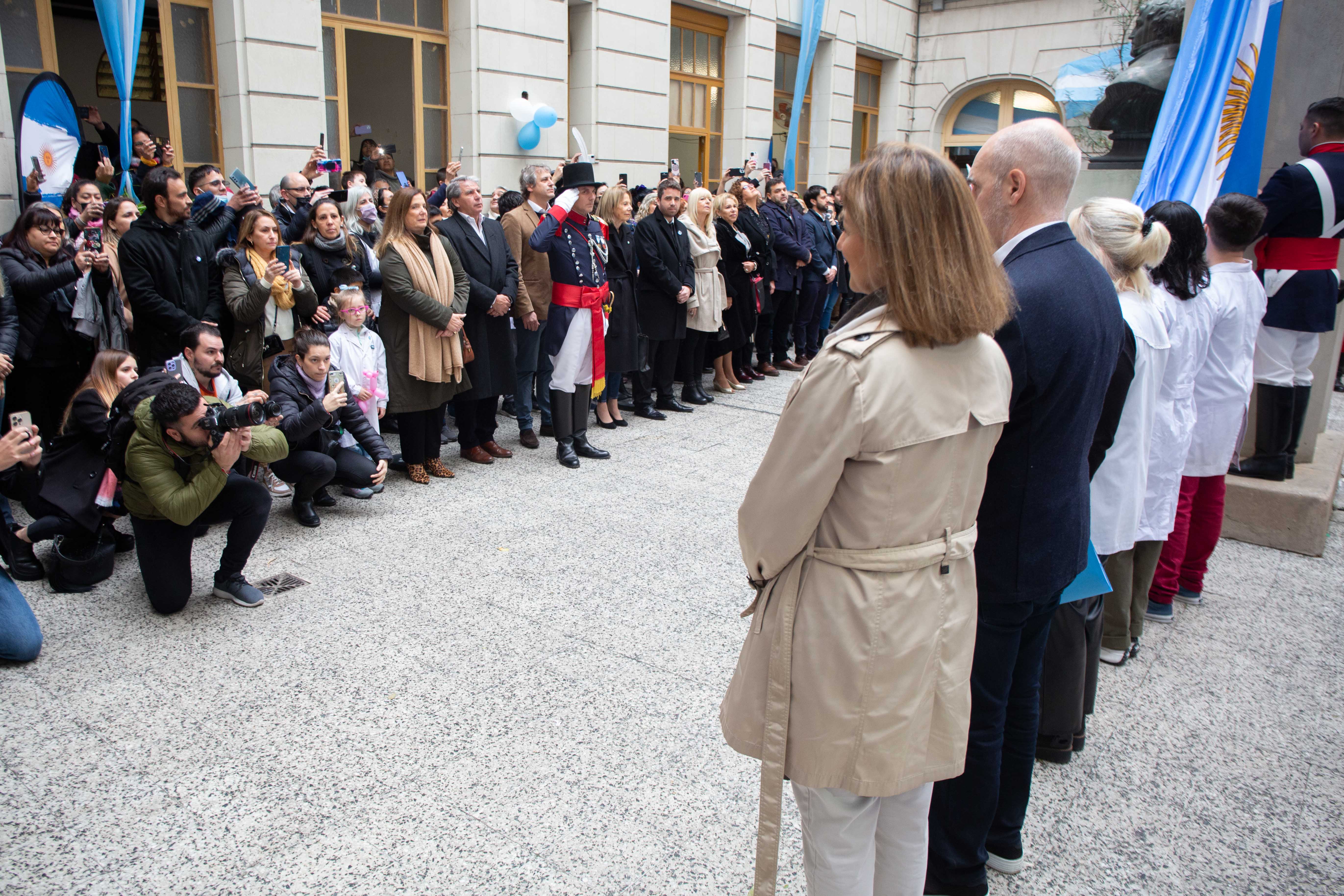 Horacio Rodríguez Larreta encabeza el acto oficial en conmemoración de los 206 años del Día de la Independencia.
