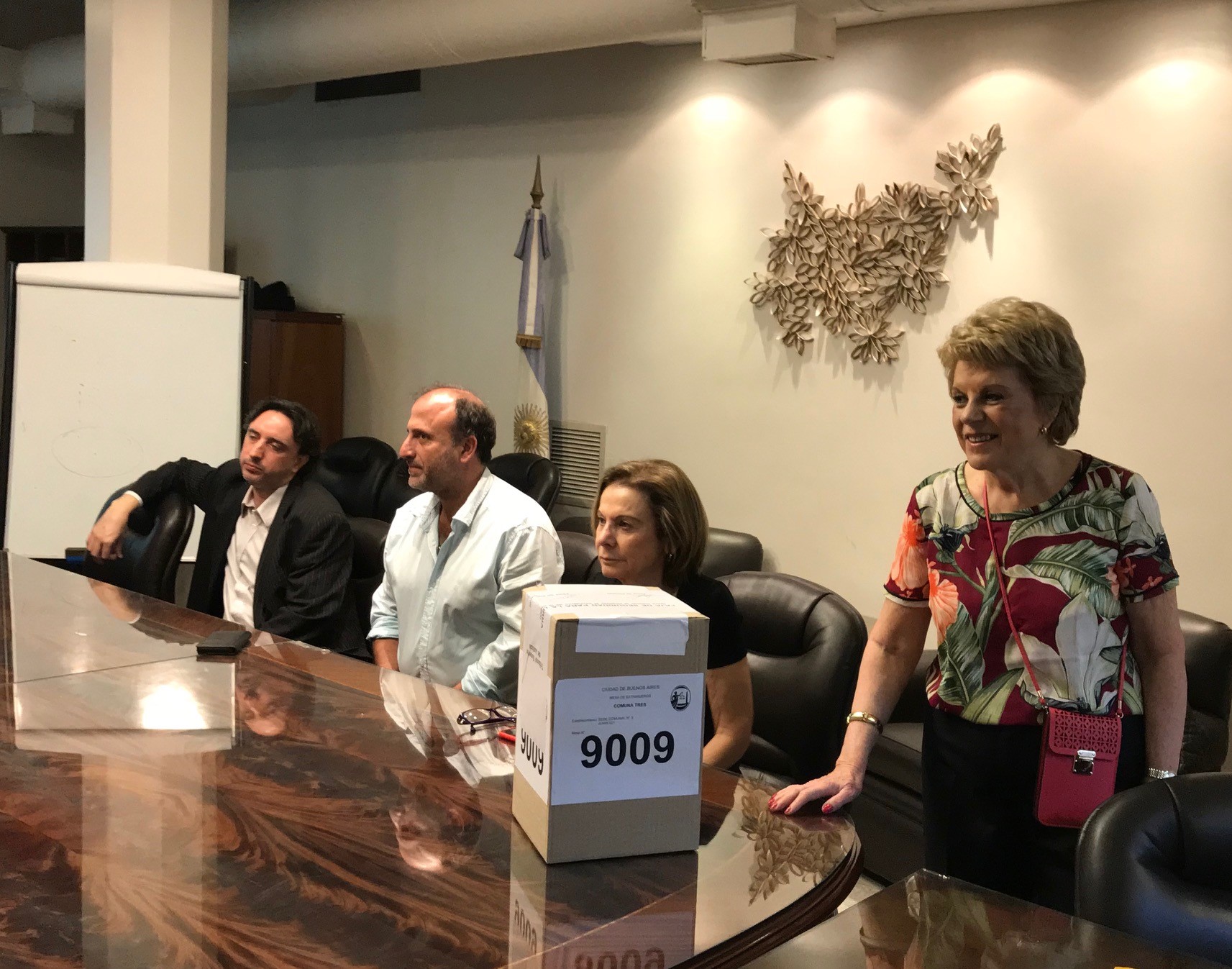Sebastián Soligón, Director de Informática y Tecnología; Alberto Elgassi, Secretario Letrado de la SAO; Inés Mónica Weinberg, juez del TSJ y Ana María Conde, Vicepresidente del TSJ.