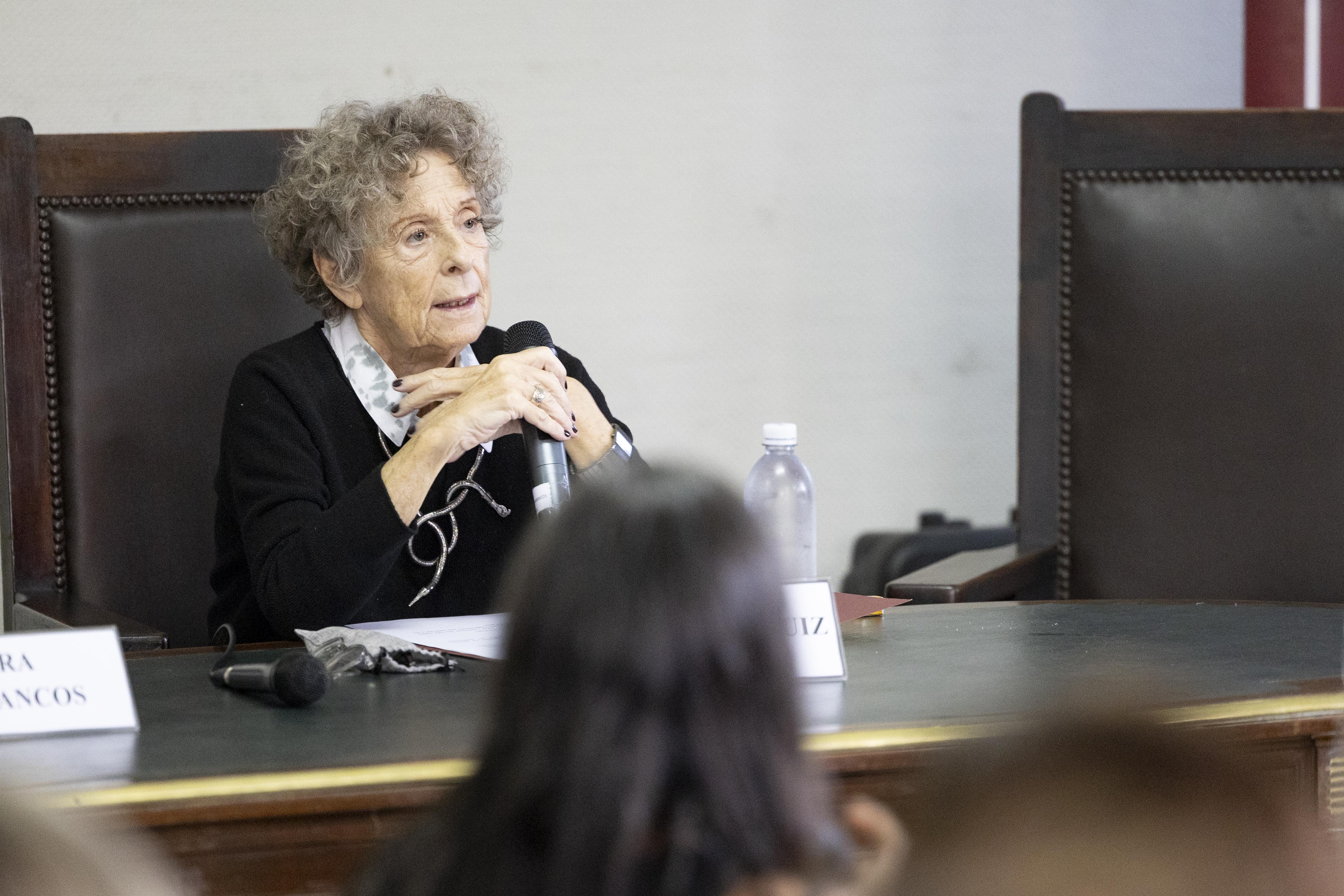 La vicepresidenta del TSJ y coordinadora de la Oficina de Género en el conversatorio "A 11 años de Ni Una Menos"