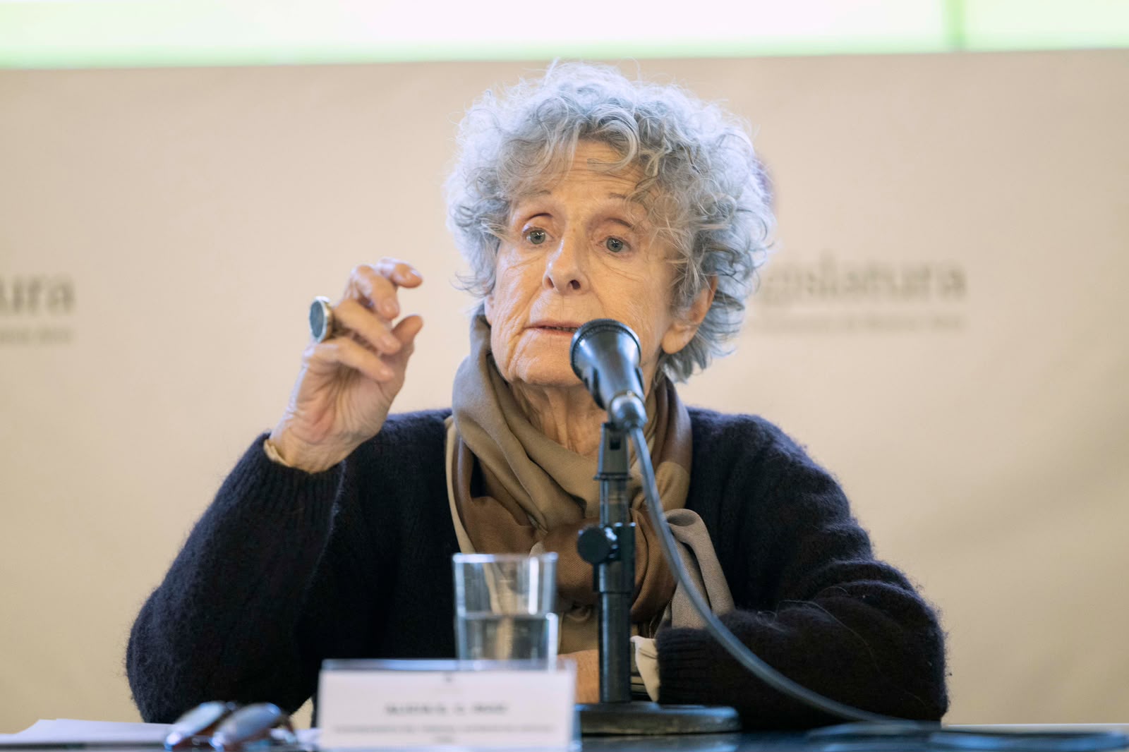 La vicepresidenta del TSJ, Alicia Ruiz, durante su participación en el panel  “Fraternidad y Derecho. Explorar la fraternidad como categoría jurídica y política en el contexto de discursos de odio dirigidos a migrantes”.